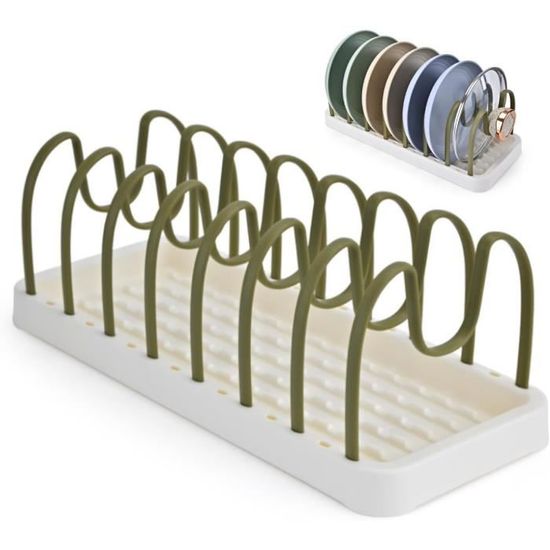 RDDAIPE – Range Couvercles Et Casseroles Avec 10 Cases Réglables – Gain De Place Dans La Cuisine