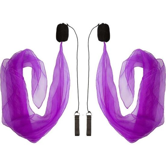 Poi Spinning Ailes D'ange Poi Lumineux UV - 40 Cm - Violet Avec Ailes D'Ange | Pour Débutants Et Pros | Sac Inclus Bolas Feu
