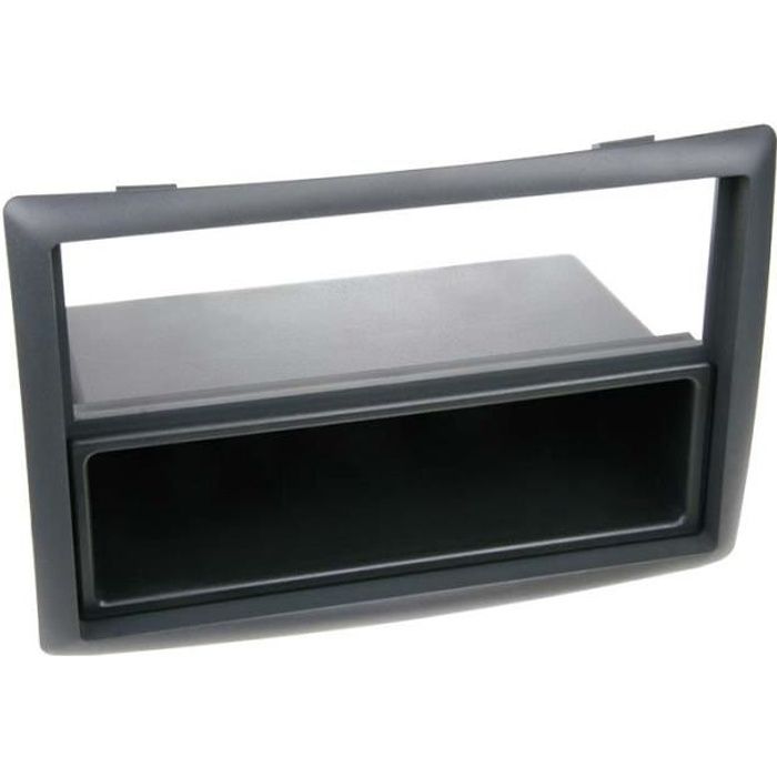 Adaptateur de façade 2-DIN avec vide poche Renault Megane II noir