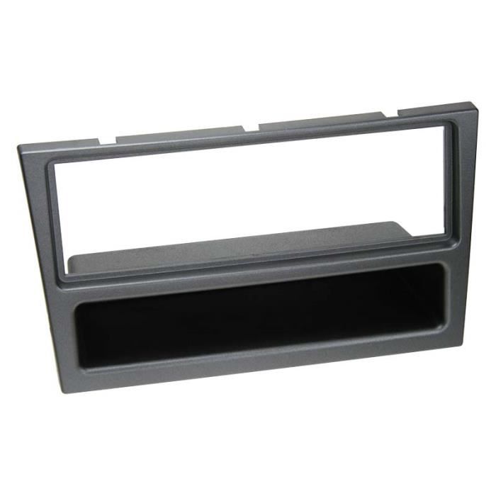 Adaptateur de façade 1-DIN avec vide poche Opel/Renault charbon metallic