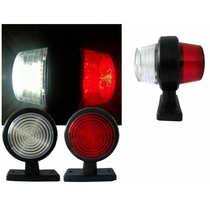 Feu de Gabarit Blanc Rouge Feu de Rétroviseurs Latéraux 12/24V pour Scania Man