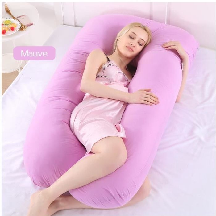 Coussin De Grossesse Oreiller Pour Maternité Avec Couvercle À Fermeture À Glissière Multifonctionnel Lavable Oreiller En Forme De U
