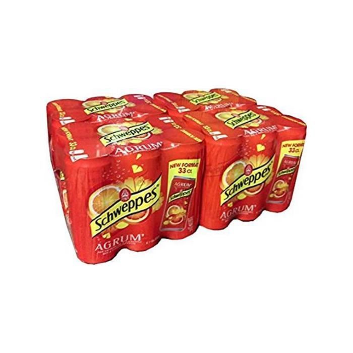 Schweppes Agrum Zero 33cl Slim (pack de 24)