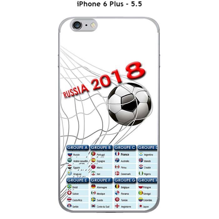 Coque Apple iphone 6 Plus-5.5- design Foot - 1 - Coupe du monde Russie 2018
