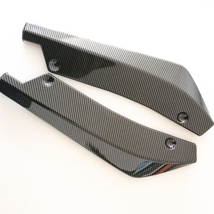 Lame de pare choc arrière universelle, 2 pièces, accessoire de voiture, Audi Q3 Q5 SQ5 Q7 A1 A3 S3 A4 Carbon fiber black -GE050