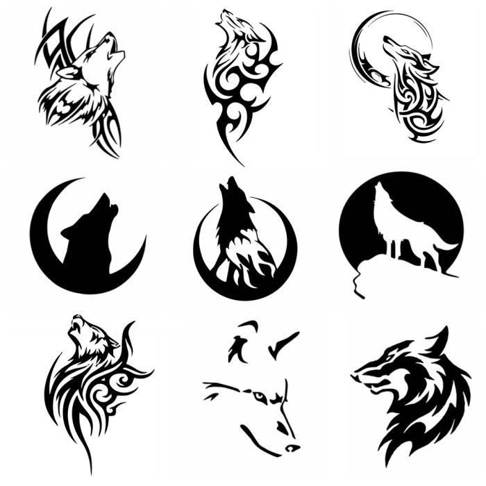 Autocollants de voiture loup grande taille, Stickers de voiture, en vinyle imperméable, en fibre de carbone, pour Auto, LX11439