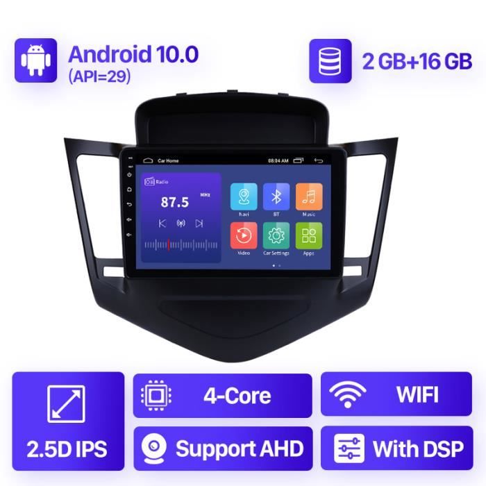 9 pouces DSP 4G GPS autoradio Android 10.0 2 + 16 GB wifi lecteur multimédia pour Chevrolet Cruze 2013 2014 2015 2din unité principa