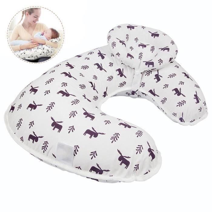 Coussin d'allaitement multifonction pour bébé,Wapiti pourpre, coton, 56 * 37cm