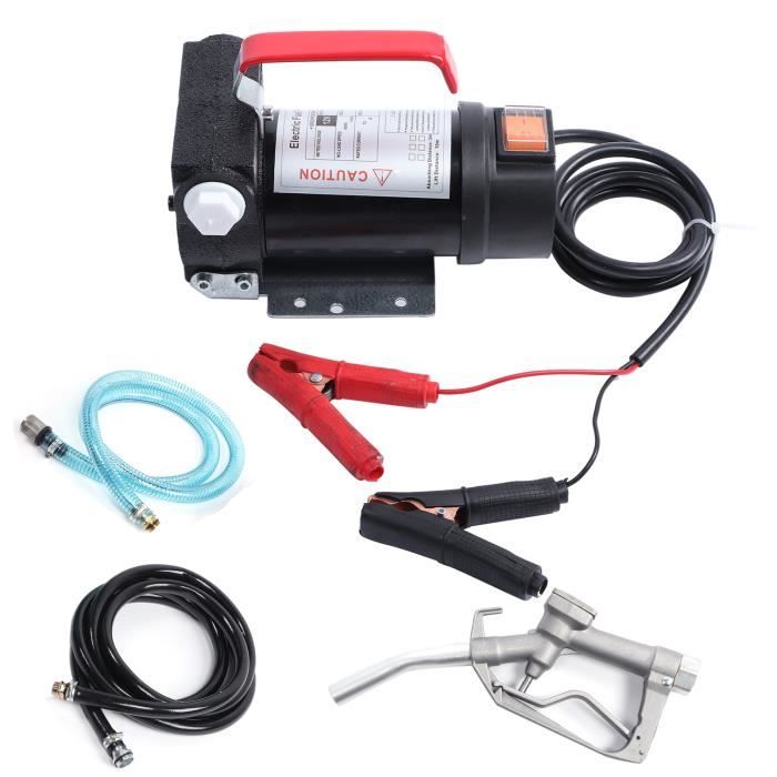 12V Portable Pompe à Fioul et Diesel - 45L-min Pompe de Transfert d'Huile Pompe à Diesel Électrique Pompe de Liquide HB069