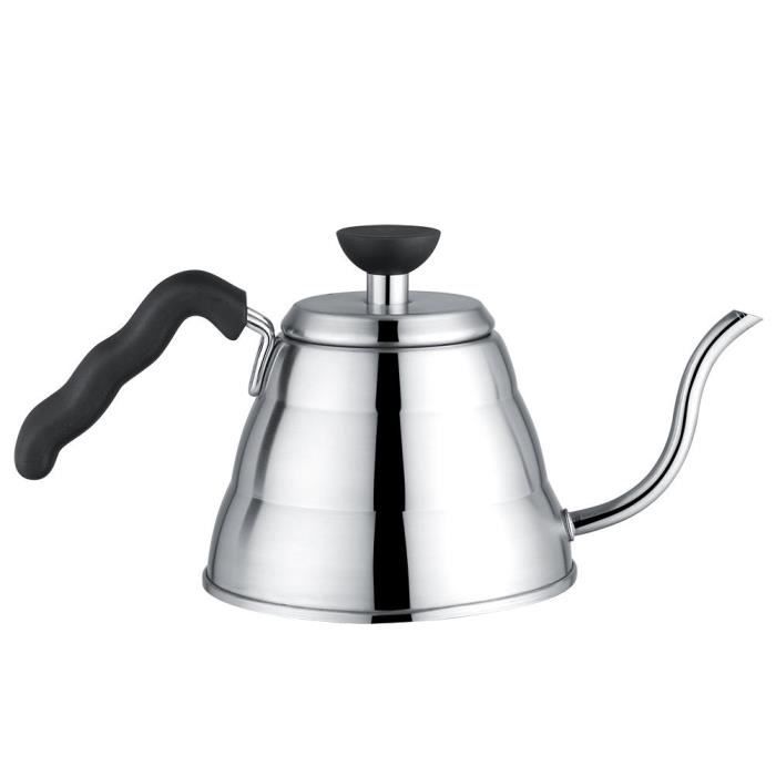 Bouilloire à café en acier inoxydable avec bec verseur en forme de col de cygne