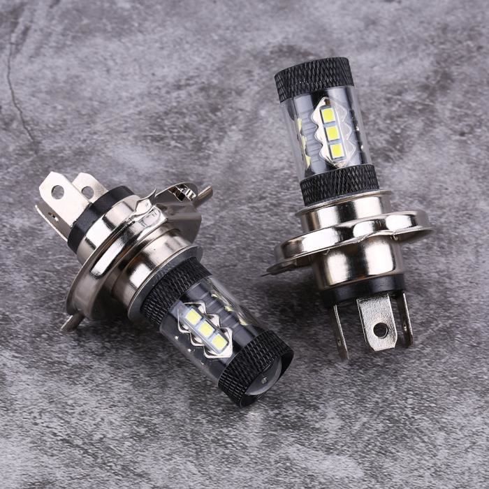 Akozon Ampoules LED anti-brouillard Paire H4 H7 12V-24V 80W Super Bright Phare de remplacement 950LM Daytime