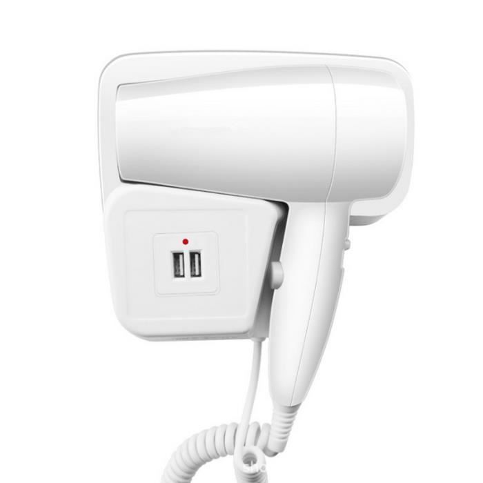 Sèche Cheveux Electrique Pour Hôtel Séchoir Ventilateur Sèche-Linge Mural Salle De Bain 1300w