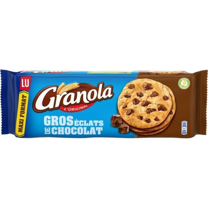 GRANOLA - Extra Cookies Chocolat Maxi Format 276G - Lot De 4