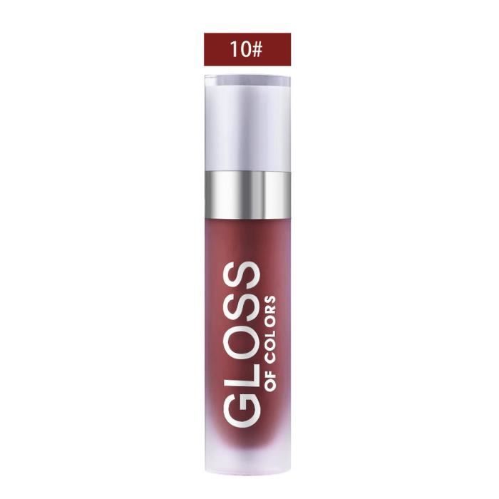 Lip Glaze Matte Cute Lipstick Lip Liquid Hydratant Non marquant Imperméable, cramoisi