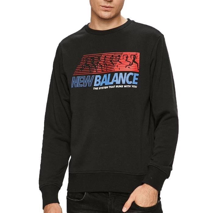 New Balance Sweat-Shirt pour Homme Speed Noir MT03509BK