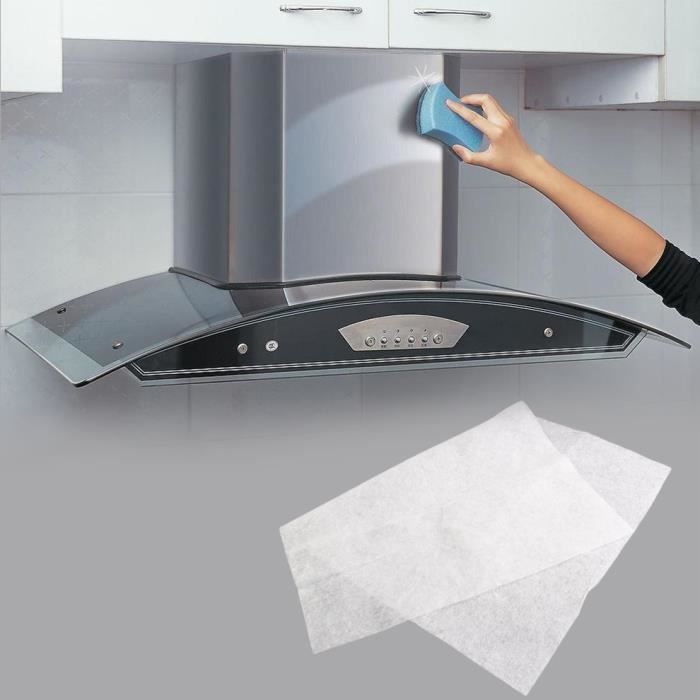 1pc filtre universel pour hotte convient à toutes les hottes de cuisine Essentials de cuisine 45 * 60cm - blanc