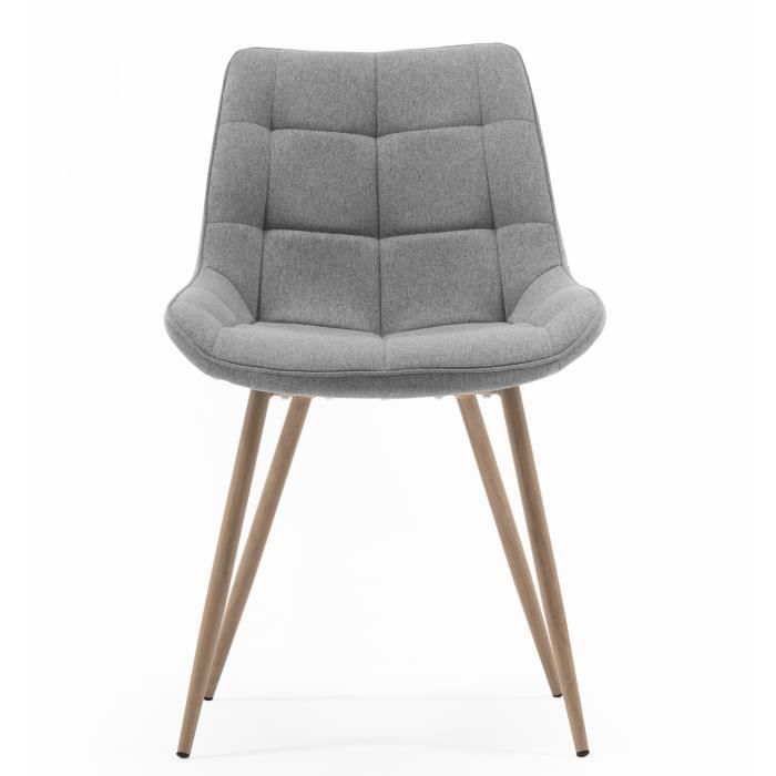 Chaise de salle à manger coloris gris - 84 x 61 cm