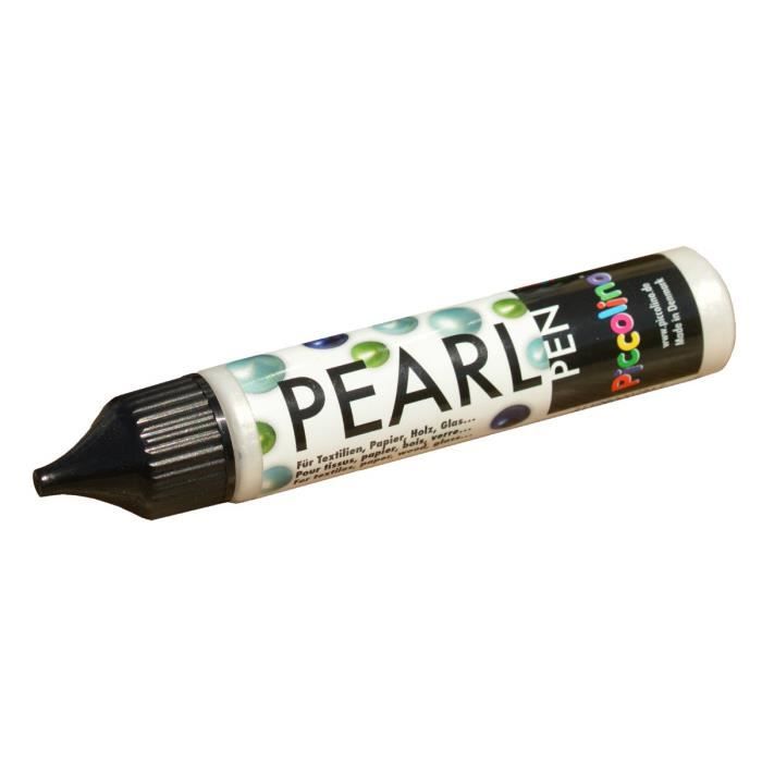 PICCOLINO Stylo perle 3D - Peinture textile 3D - Jaune 28ml- stylo perle de nacre - Applicable sur tissus, papier, bois, verre,