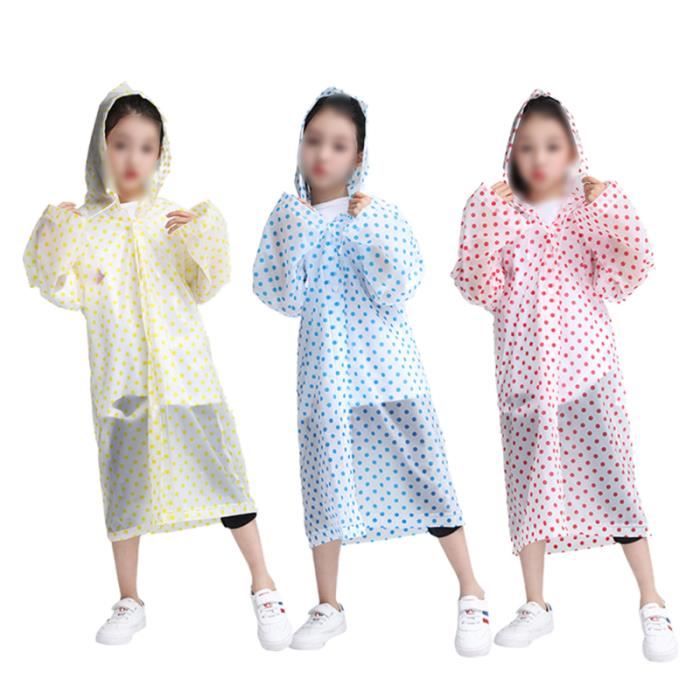 3Pcs Enfants Imperméable Vêtements De Pluie Combinaison Protection Housse pour MANTEAU - BLOUSON