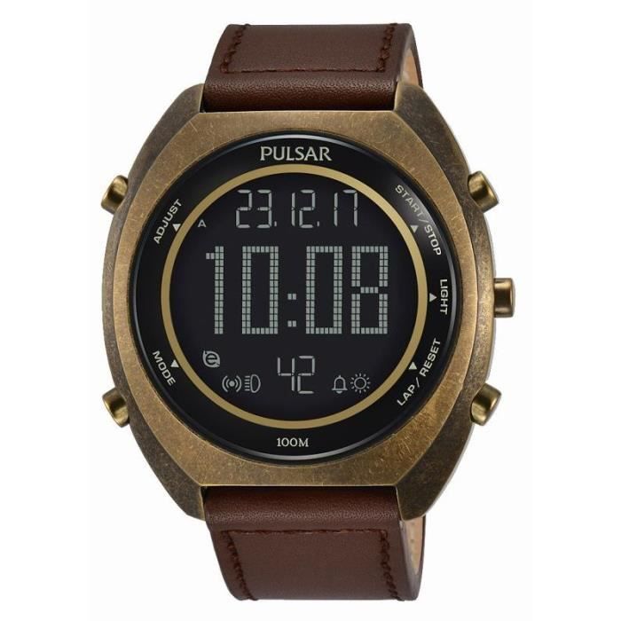 Pulsar Montres Marron pour Homme - P5A030X1 9mm Noir