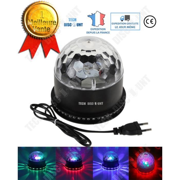 TD® Ampoule disco led couleur connecté RGB projecteur lampe ambiance scène couleur changant éclairage scénique rotatif boule portabl