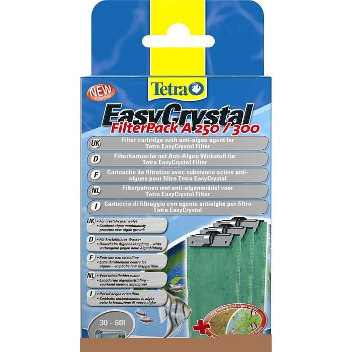 Tetra Easycrystal Filterpack à 250-300 3 Cartouches 60 L: Animalerie