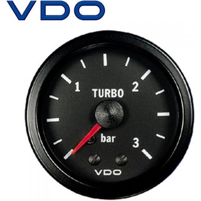 Manometre pression Turbo mecanique - fond noir ...