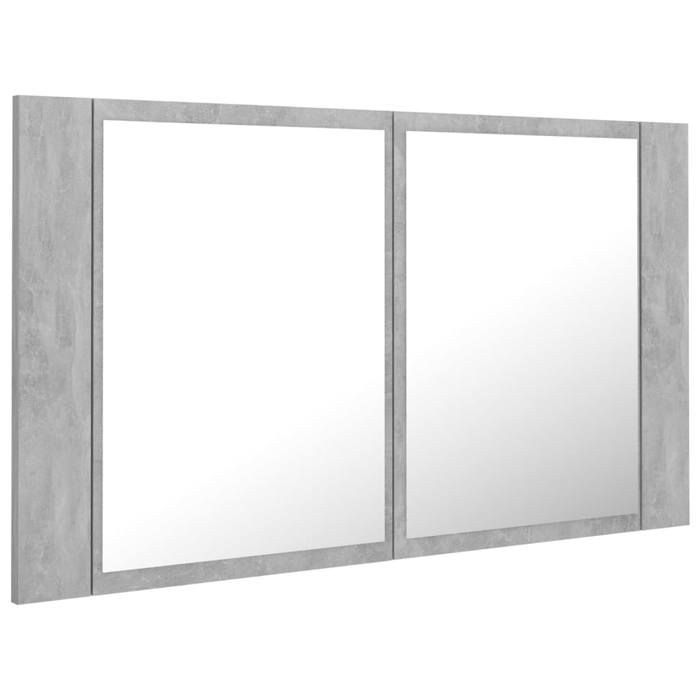 Armoire de salle de bain à miroir led 80 x 12 x 45 cm acrylique Armoire de salle de bain à miroir led 80 x 12 x 45 cm acrylique