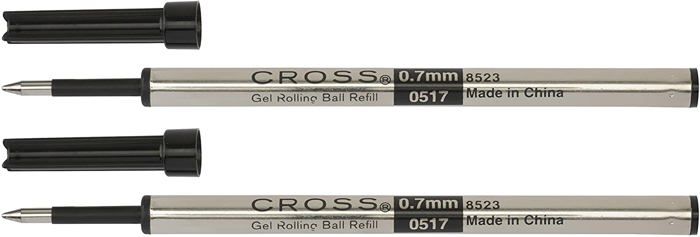 Recharges Stylo Bille Cross Pointe Fine – Lot De 20, Encre Noire Fluide – Compatibles Stylos Standard