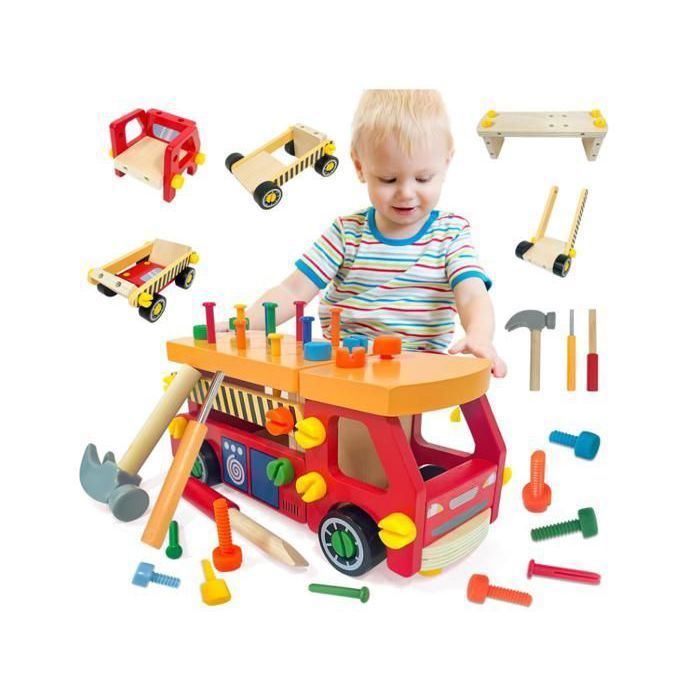 Eurekakids - Établi De Bricolage En Bois Pour Enfant - De 3 À 12 Ans à Prix