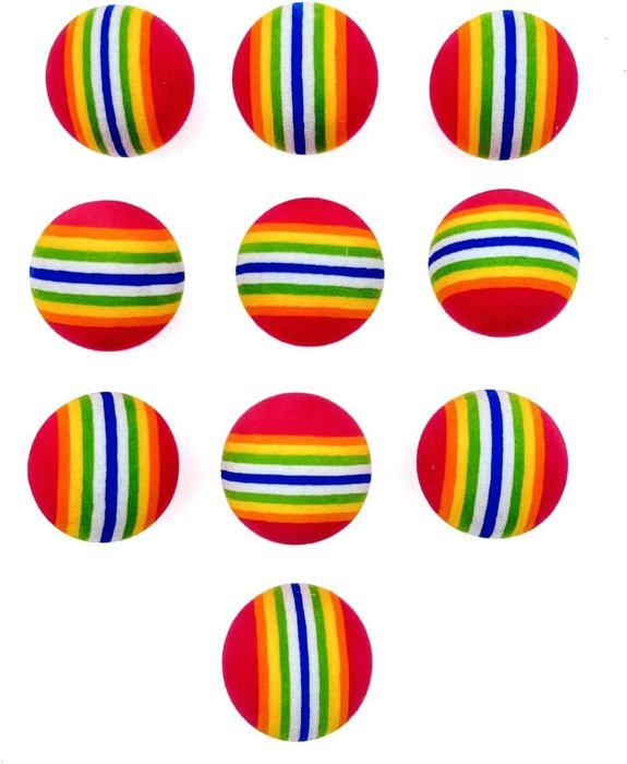 Comparer les prix de Lot De 10 Petites Balles Colorées En Éponge De 35 Mm Pour Chat D'Intérieur, Jouets Pour Chat, Balles D'Entraînement Pour Chaton, B