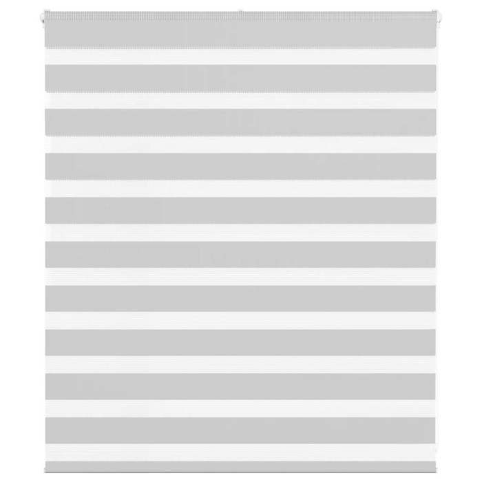 vidaXL Store zèbre gris clair largeur du tissu 1209 cm polyester store à enrouleur zébré store zébré pour fenêtre store 4014422