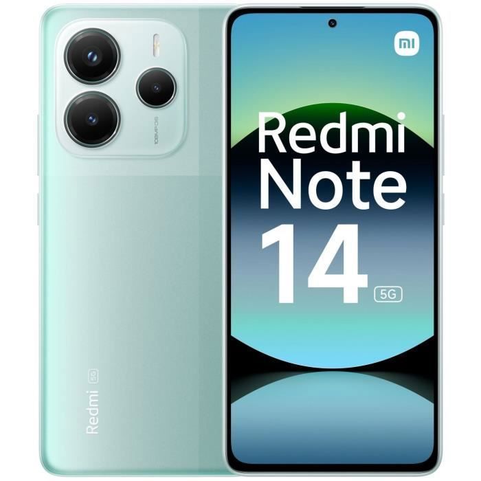 XIAOMI - Redmi Note 14 5G - 8 Go + 256 Go - Coral Green - Reconditionné - Excellent état