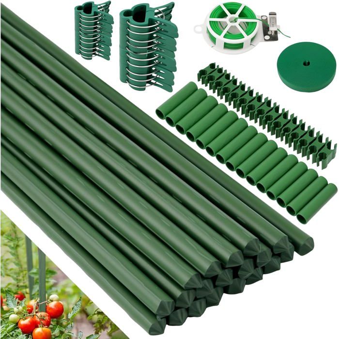 Lot De 12 Tuteurs De Plantes, Support De Fleurs De Jardin Support Arbustes Anneau De Support Semi Circulaire En Metal 25 X 40 Cm 95005840