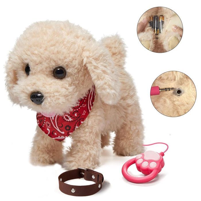 Comparer les prix de Peluche chien adorable jouet en peluche jouet acoustique télécommandé chien électrique jouet interactif 23 x 14 x 2 Étiquette