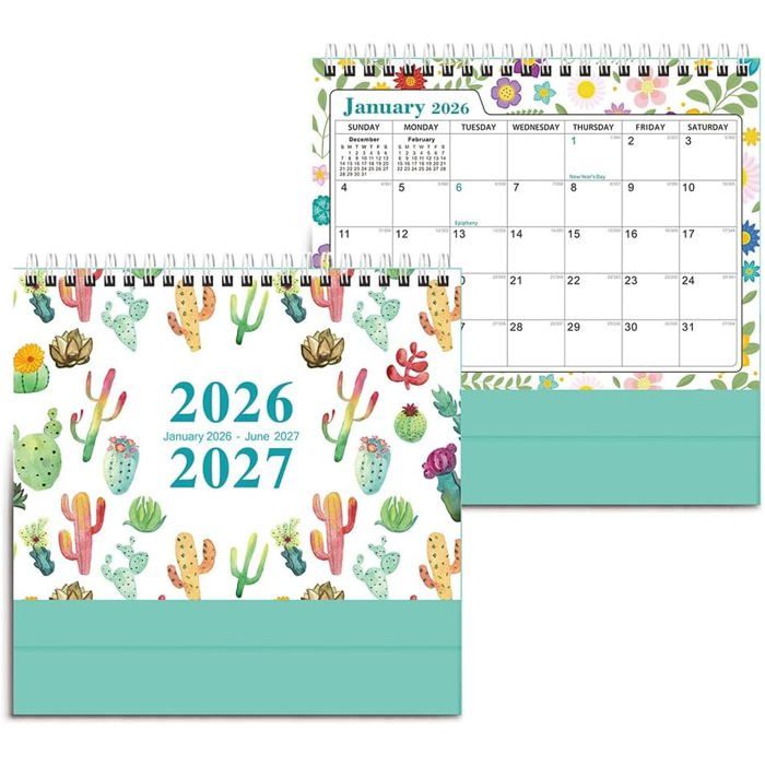 Lot De 10 Calendriers 2026 18 Mois - Calendrier Banque 27x21cm Avec Vacances Scolaires - Novembre 2025 à Janvier 2027