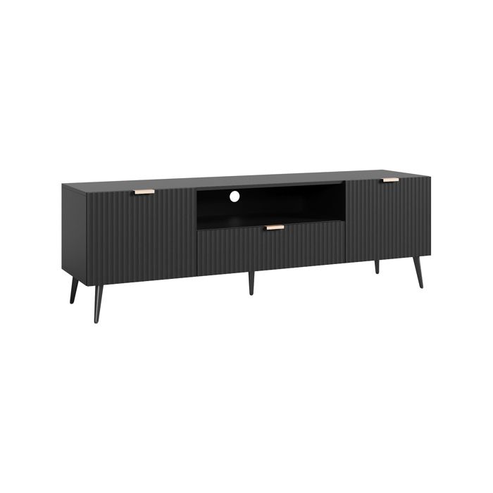 Meuble TV Nand 160 x 40 x 51 cm noir Meuble TV Nand 160 x 40 x 51 cm noir