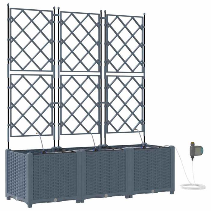 vidaXL Jardinières irriguées 3 pcs - vue 4