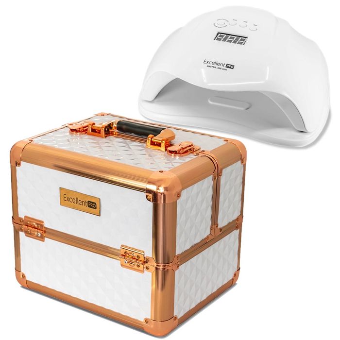 Kit Manucure Excellent Pro Valise et Lampe UV 54 Watts LED pour ongles