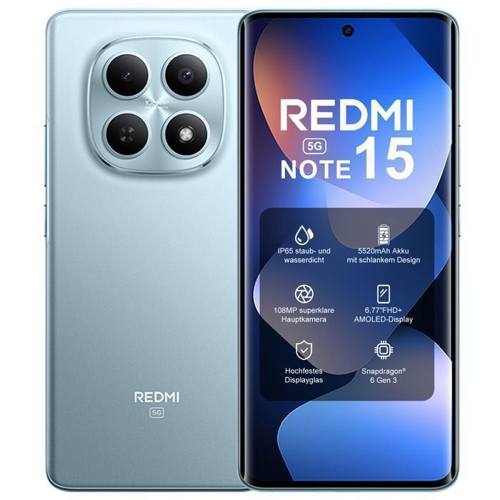Xiaomi REDMI Note 15 5G Smartphone 8+ Appareil Photo Ultra Net 108 Mpx Écran FHD+ 6 77 Chargeur Non Inclus Chargeur - vue 2