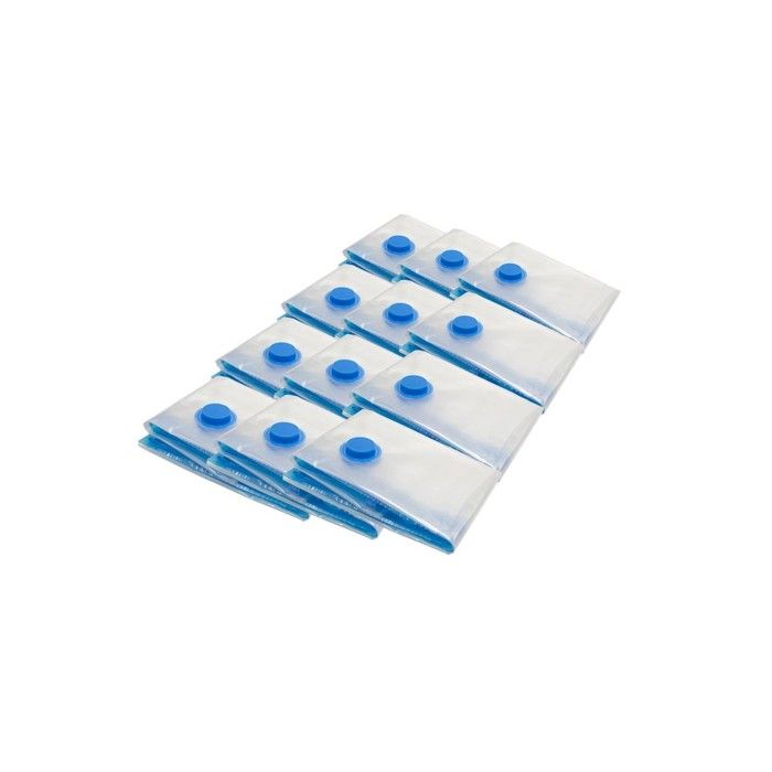 Lot 10 Housses Rangement Sous Vide - Box and Beyond - 100 x 70 cm - Taille XL - Tiroirs - 10L - Plastique Transparent