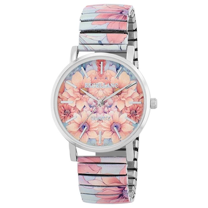 Montre femme - EXCELLANC - Excellanc - Boîtier 36 mm - Acier inoxydable - Bracelet extensible multicolore