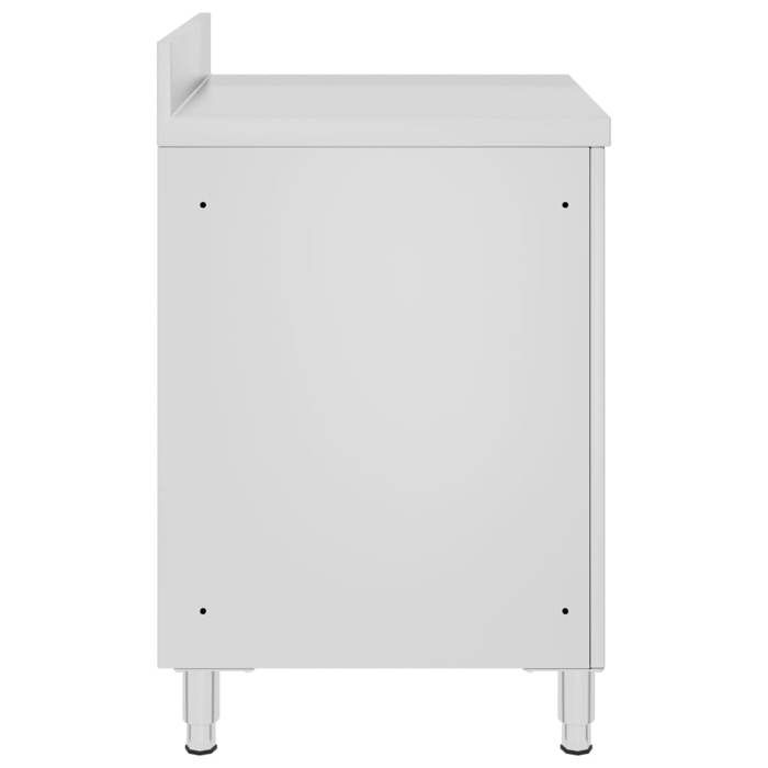 SEASON SALEPLAN DE TRAVAIL élégante - KEETHE - Table de travail Résistante - commerciale avec armoire 60x60x96 cm Inox 2676667