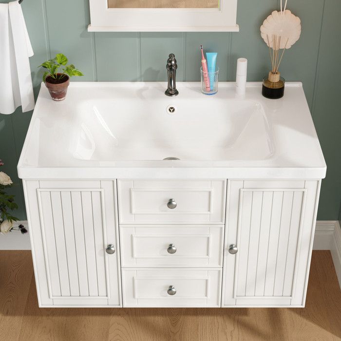 Bladez - Meuble sous lavabo suspendu 785x46x468cm avec Vasque Meuble salle de bain 3 tiroirs et Porte Grand espace de rangement