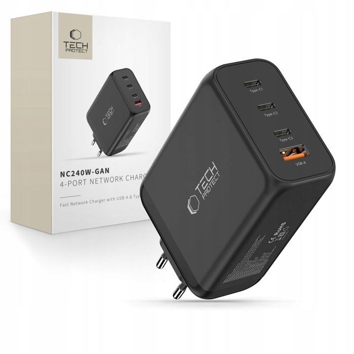 NC240W GaN QC 3.0 PD 240W Black