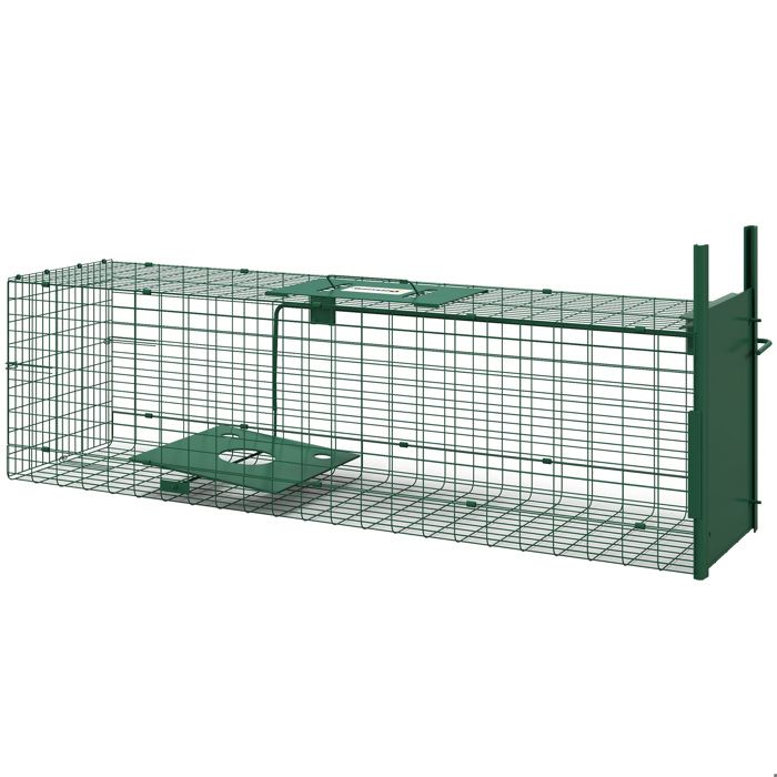 LIA Cage attrape animaux nuisibles 1 entrée dim. 100L x 25l x 28H cm vert foncé