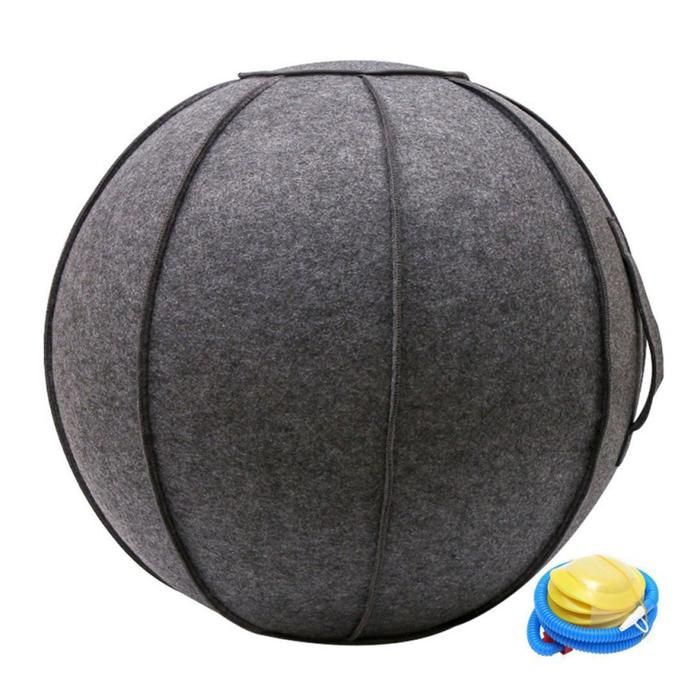 Ballon de yoga chaise de balle de yoga avec housse balle de yoga diamètre - Fenvox - 65 cm fitness perte de poids anti-déflagrant