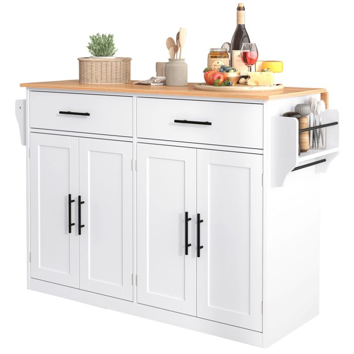 Desserte de cuisine - FURNITURER - FurnitureR - Plan rabattable - Roulettes verrouillables - 2 tiroirs 4 portes Desserte de cuisine - FURNITURER - FurnitureR - Plan rabattable - Roulettes verrouillables - 2 tiroirs 4 portes