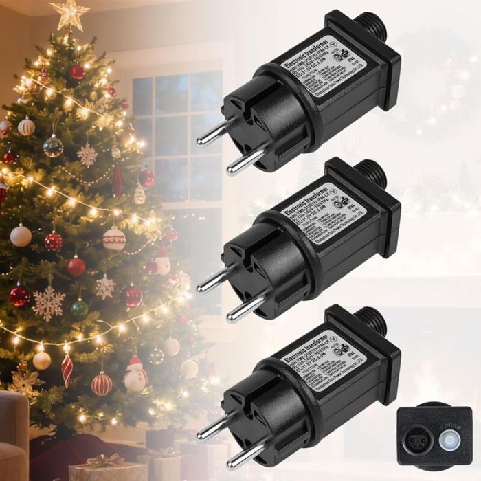 31V 6W Clignoteur Pour Guirlande 3 pièce Transformateur LED dAlimentation Adaptateur Pilote Basse Tension IP44 avec 8 Modes Minu