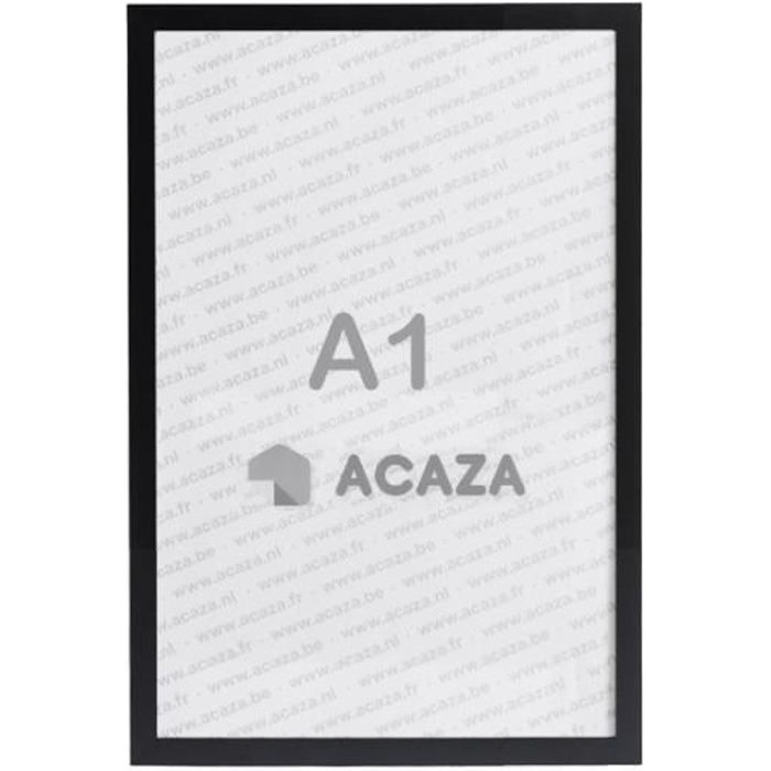 ACAZA Cadre Photo Format A1 (59,4 x 84 cm) pour Photos, Affiches et Posters, Bois MDF, Noir